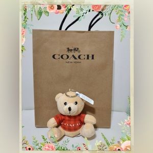 🧸❤️COACH NWT LIMITED EDITION TEDDY BEAR PURSE CHARM/KEY CHAIN